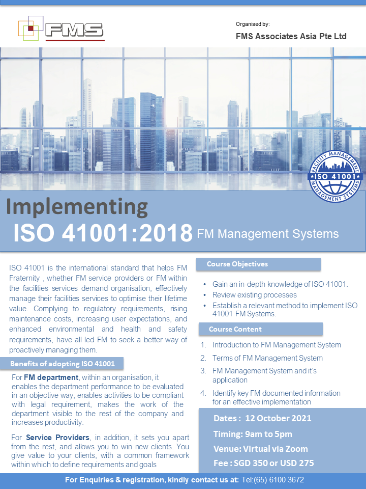 ISO 41001:2018 FM Systems